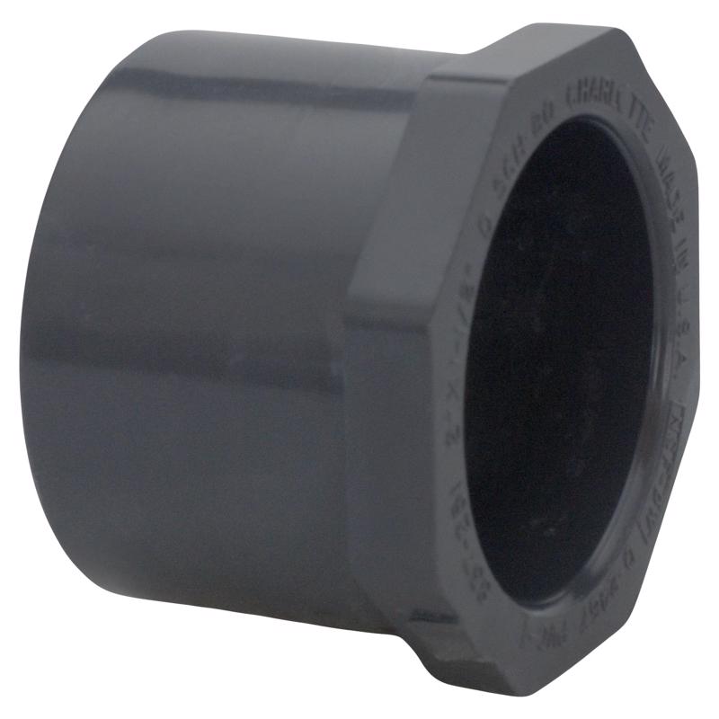 Charlotte Pipe PVC 08107 2200 Schedule 80 1-1/4 in. Spigot X 1 in. D Slip PVC Reducer Bushing 1 pk