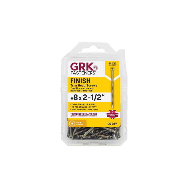 GRK Fasteners 119728 No. 8 X 2 in. L Star Climatek Coarse Trim Screws 100 pk