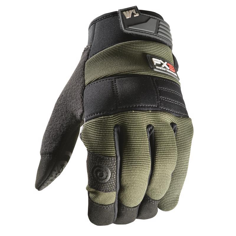 Wells Lamont 7857M FX3 Men's Indoor/Outdoor Work Gloves Black/Gray/Green M 1 pair