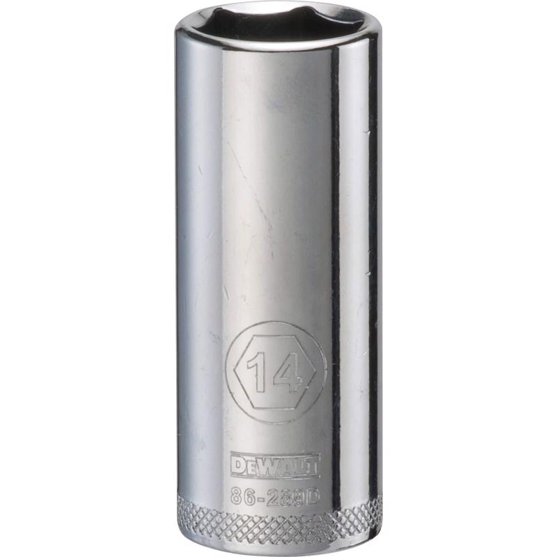 Dewalt DWMT86289OSP 14 mm X 1/4 in. drive Metric 6 Point Deep Socket 1 pc