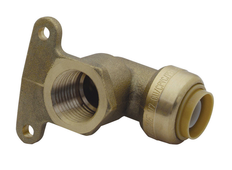 Sharkbite U335LFA Push to Connect 1/2 in. PTC each X 1/2 in. D FPT Brass Elbow