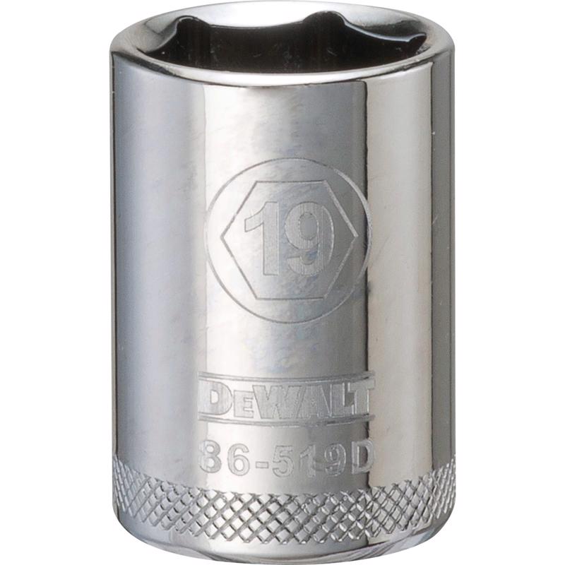 Dewalt DWMT86519OSP 19 mm X 1/2 in. drive Metric 6 Point Socket 1 pc