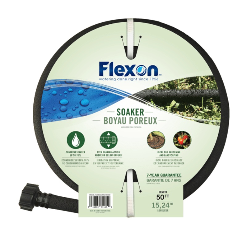 Flexon Soaker Hose 5/8" X 50' Black