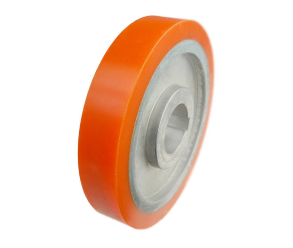 1" Wide, 5-1/2" Dia, 35mm Bore, Keyed -- Solid Urethane Feed Wheel