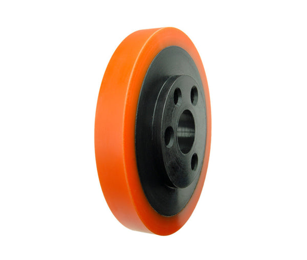 3/4" Wide, 5-1/2" Dia, 35mm Bore, Bolt-On -- Solid Urethane Feed Wheel