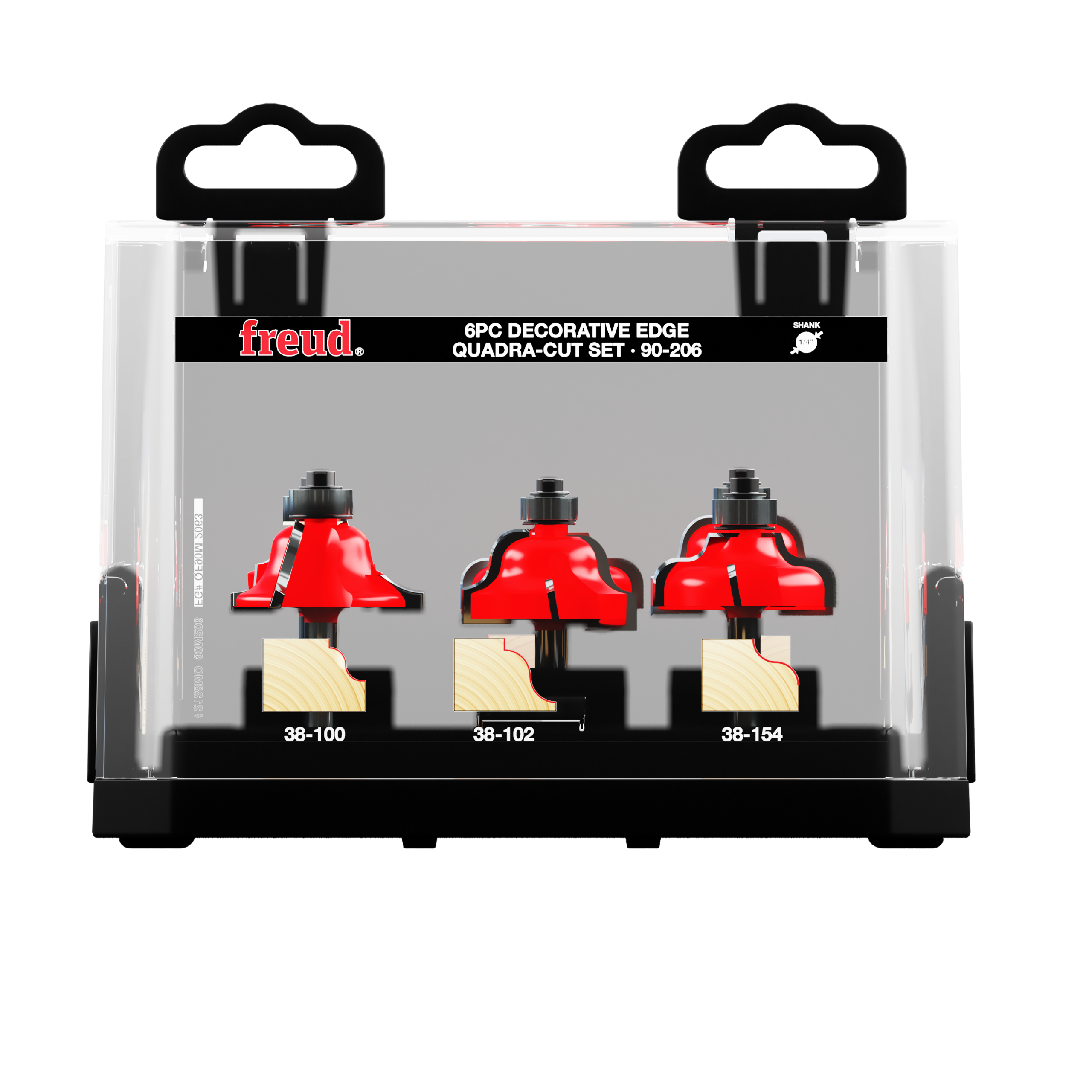 Freud 90-206 6 Piece Decorative Edge Quadra-Cut™ Router Bit Set