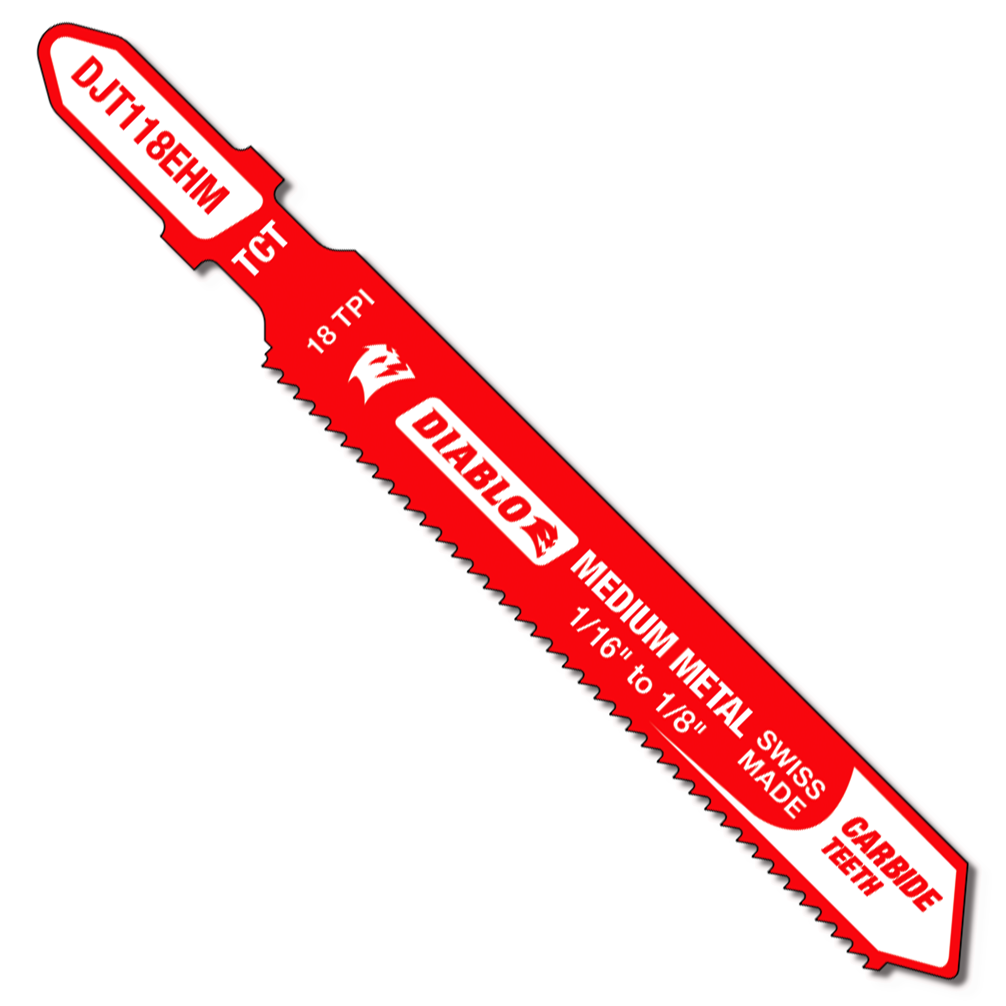 Diablo DJT118EHM 3-1/4" 18 TPI Carbide T-Shank Jig Saw Blade for Medium Metal