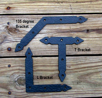 Hand-forged, Rustic Hammered Brackets, Braces