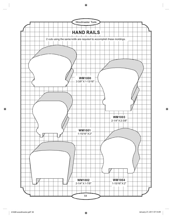 Hand Rail Molding Knife