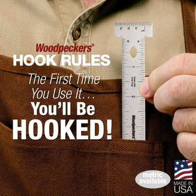 Woodpeckers HR12-20 12 Inch Hook Rule with Rack-It
