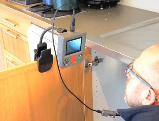 Support for videoscopes and pressure tester
