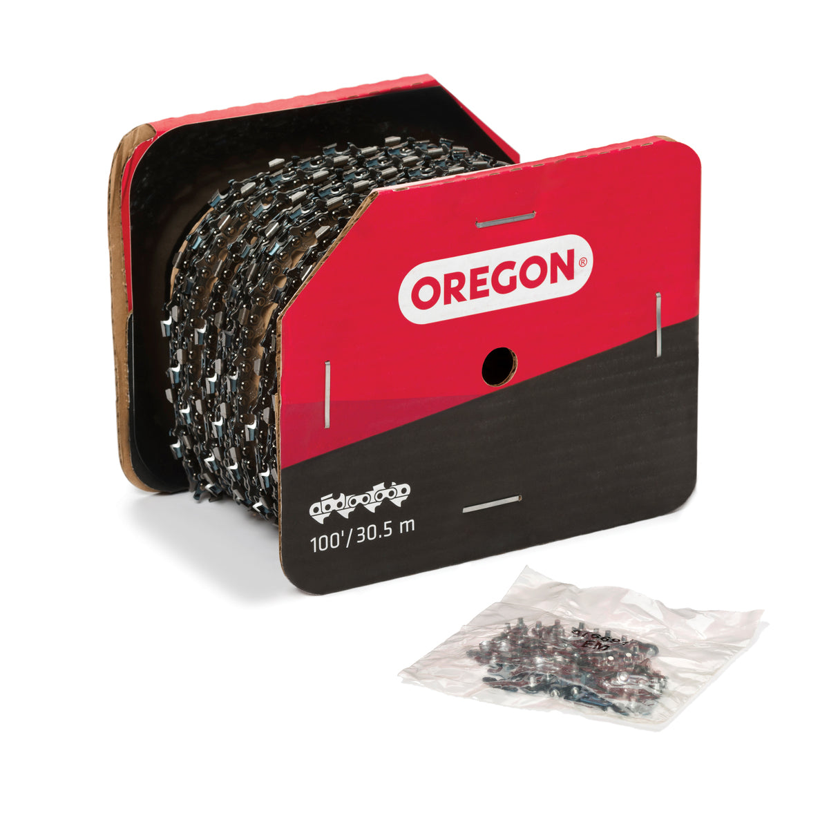 Oregon 100' Reel Professional Full Chisel Chainsaw Chain – 3/8" Pitch, .050" Gauge – 1640 Drive Links