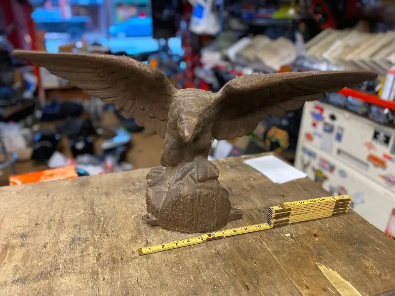 Vtg WW1 Cast Iron Eagle 1920’s Architecural Bald Eagle Doughboy Military Deco