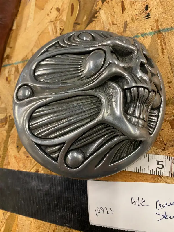 Zambini brothers air cleaner insert Round Skull Harley Chopper 5″ Rare Skully!