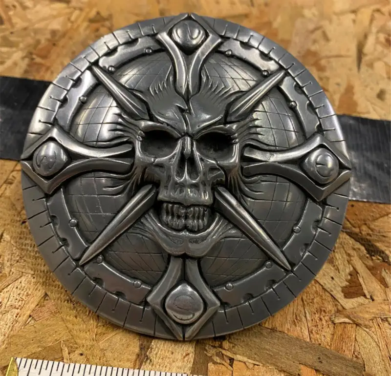 Zambini brothers air cleaner insert Round Skull Harley Chopper 4″ Rare Compass