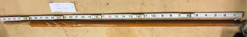 Vtg wooden walking stick cane Twisted Hardwood 35″ Antique Gentleman 1900’s fanc