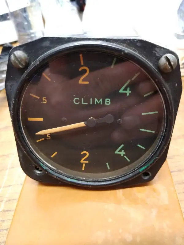 VTG WW 2 Era Bendix Co Rate Of Climb Indicator 5825 3 Aircraft Seaplane Gauge #2