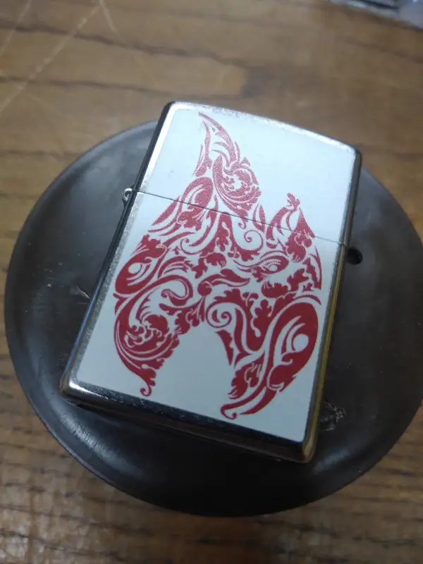 Vtg Zippo Graphic Art Security Tape Lighter Near Mint Not Fired A 20 Nice Snap