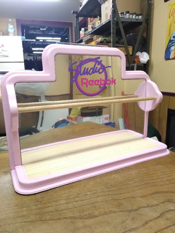 Vtg Studio Reebok Advertising Store Display Sign Shelf Wall Hanging 20 1/2″w