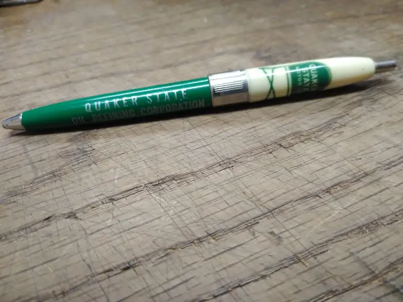Vtg Quaker State Sterling Oil Gas Refining Corp Kittanning Pa Advertising Pen