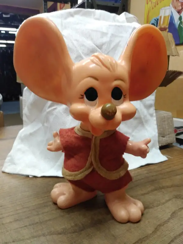 Vtg Roy Dess Of Florida 1970 Topo Gigio Coin Bank Santa Clause Doll Figure 10.5″