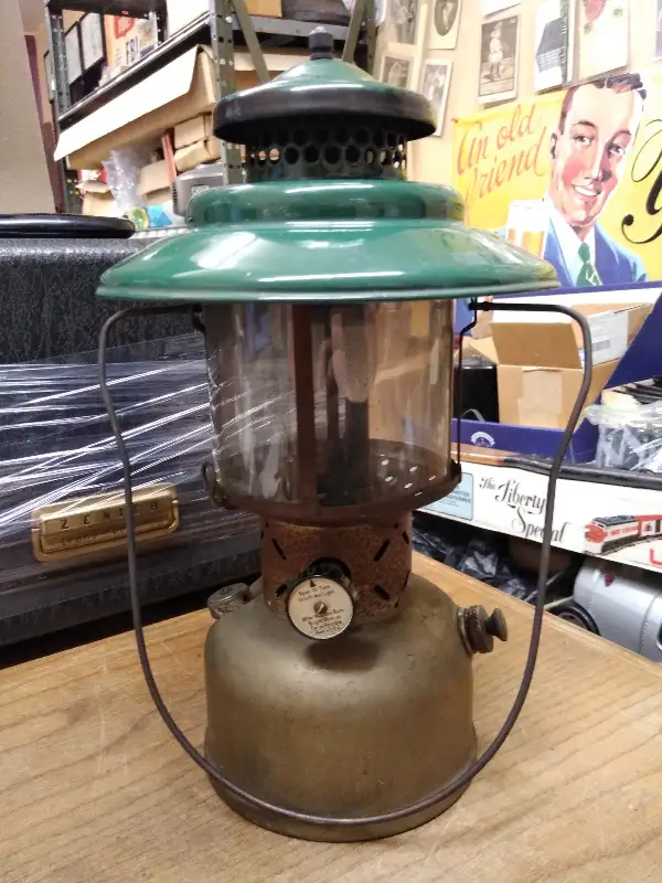Vtg Coleman Lamp And Stove Co Double Mantle Nickle Plate Lantern 1941 228B 1-7