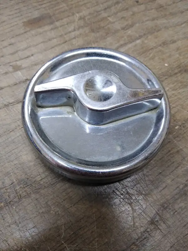 Vtg Studebaker 3 1/8″ OD 1 1/2″ ID Chrome Gas Cap Rat Rod Hot Rod Restoration!