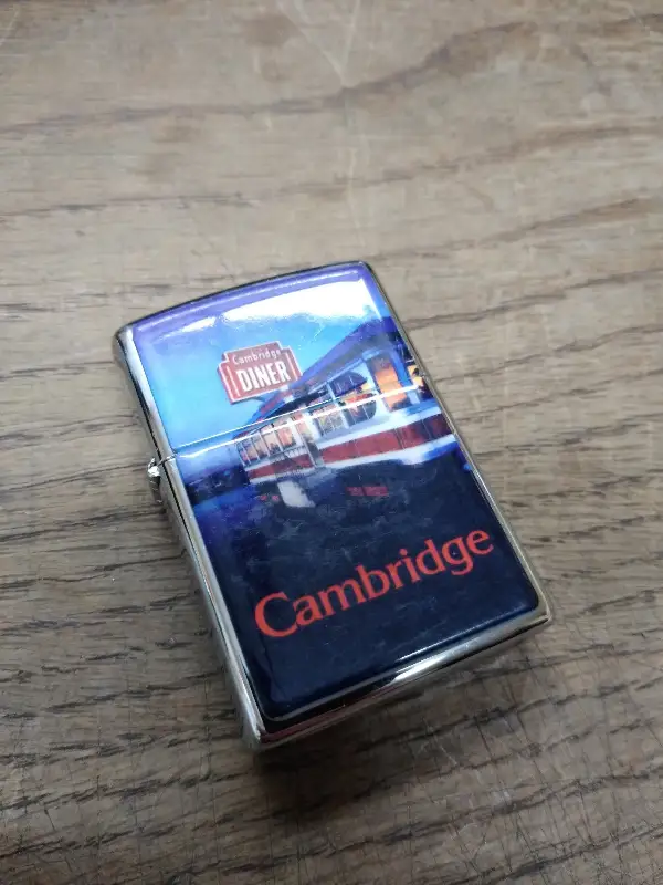Vtg Unfired 1996 Zippo Cambridge Diner Cigarette Lighter Very Good Condition!
