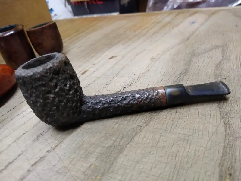Vtg Wally Frank Ltd Rustic Root #18 Lovat Style Saddle Stem Tobacco Pipe
