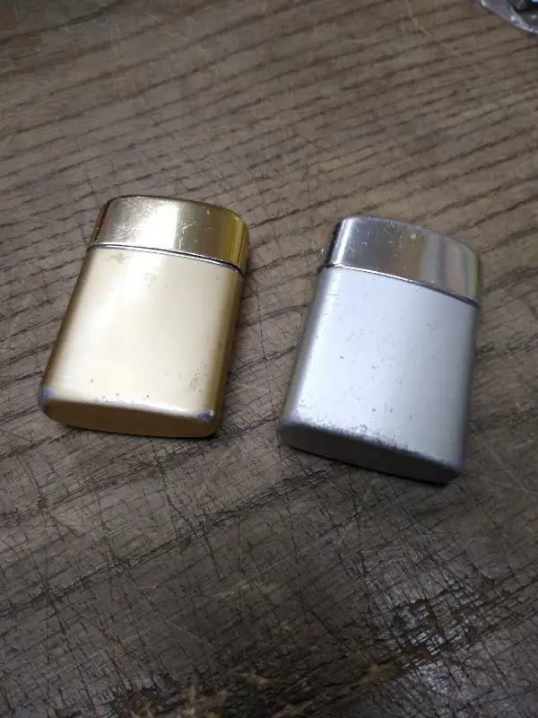 Vtg Ronson Typhoon Cigarette Lighter Lot Gold and Silver British Empire Made!
