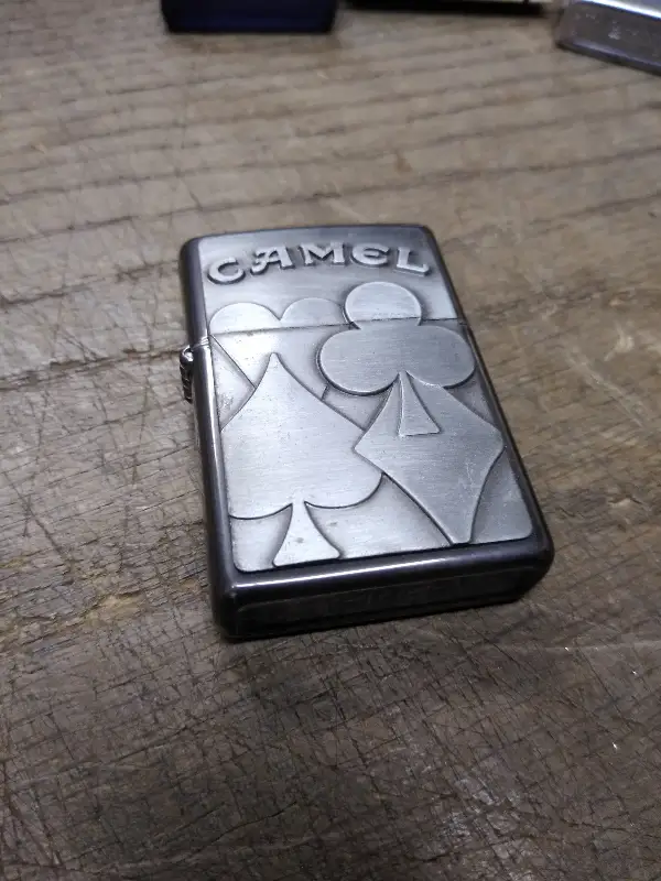 Vtg Unfired 1996 Zippo Camel Playing Card Suites Cigarette Lighter Minty!