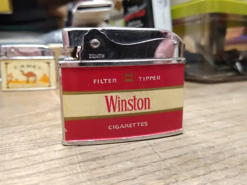 Vtg Zenith Superior Winston Filter Tipped Cigarette Lighter Japan Good Shape!