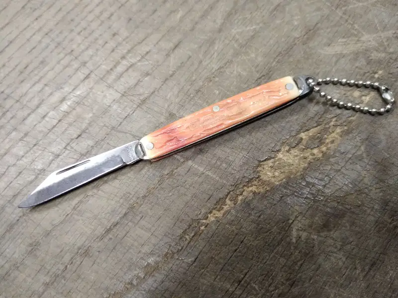 Vtg Prov Cutlery Co R.I. USA Folding Pocket Key Chain Knife 1 Blade 3″ Closed