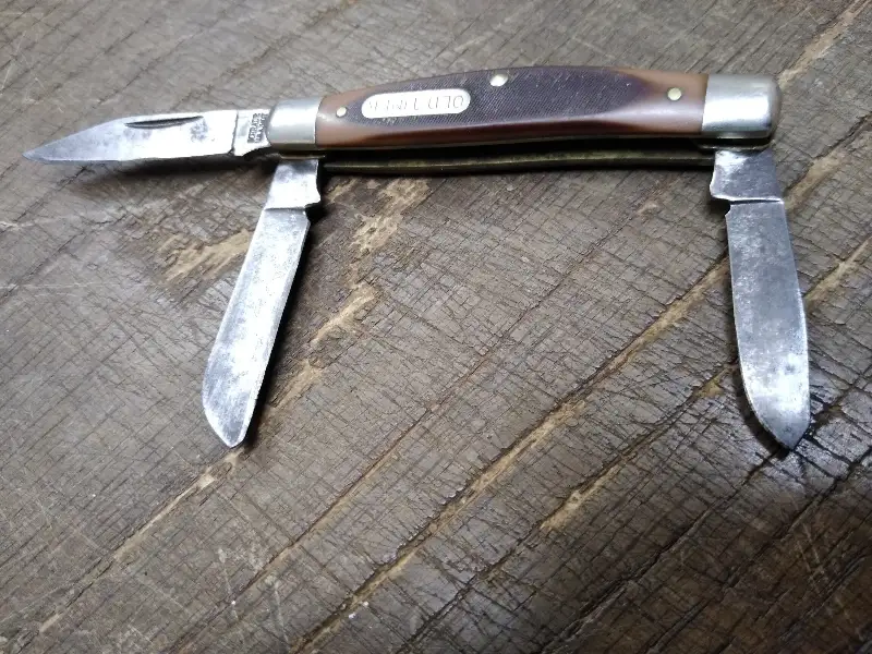 Vtg Schrade 340T Old Timer Folding Pocket Knife 3 Blade 5.5 inch Stockman USA