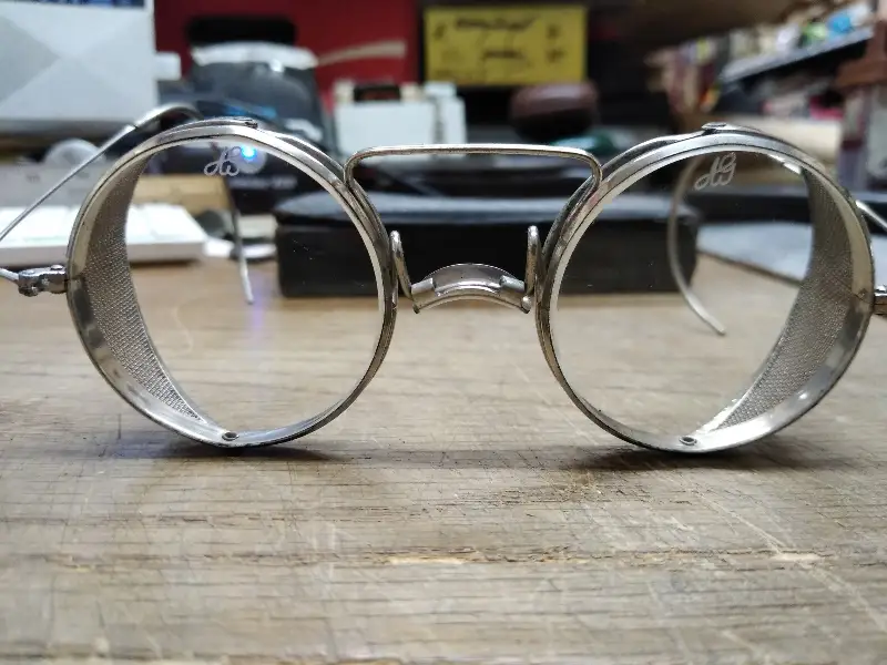 Vtg Strong Kennard Nutt Adlustoglas Safety Glasses Motorcycle Goggles Steampunk!