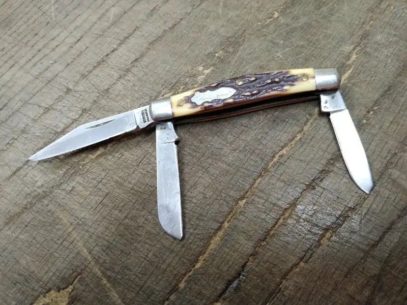 Vtg Schrade+ USA 834UH Uncle Henry 3 Blade Folding 5.75 Inch Pocket Knife
