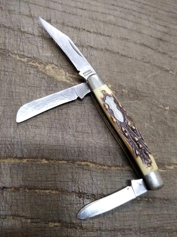 Vtg Schrade+ USA 834UH Uncle Henry 3 Blade Folding 5.75 Inch Pocket Knife #2