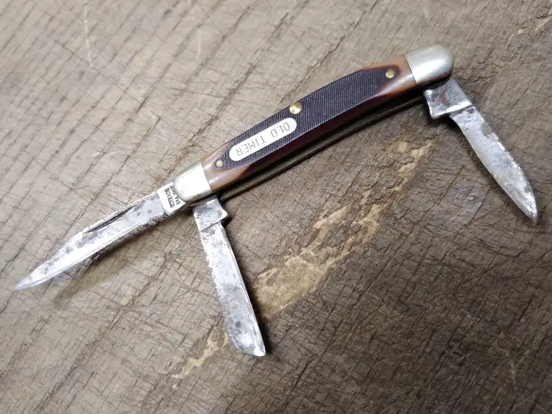 Vtg Schrade USA 1080T Uncle Henry 3 Blade Folding 5 Inch Pocket Knife