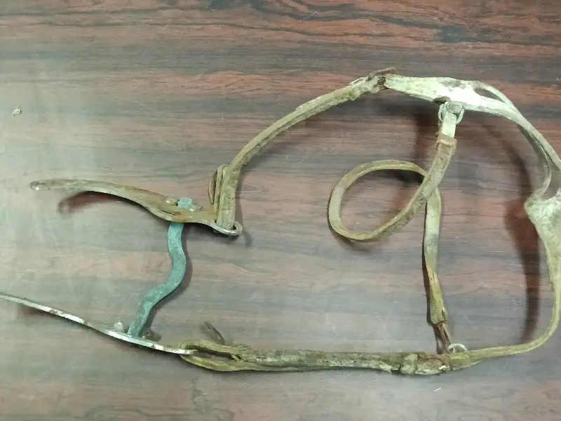 Vtg Western Leather Horse Bridle Headstall w/ Curb Bit Antique Find Decor