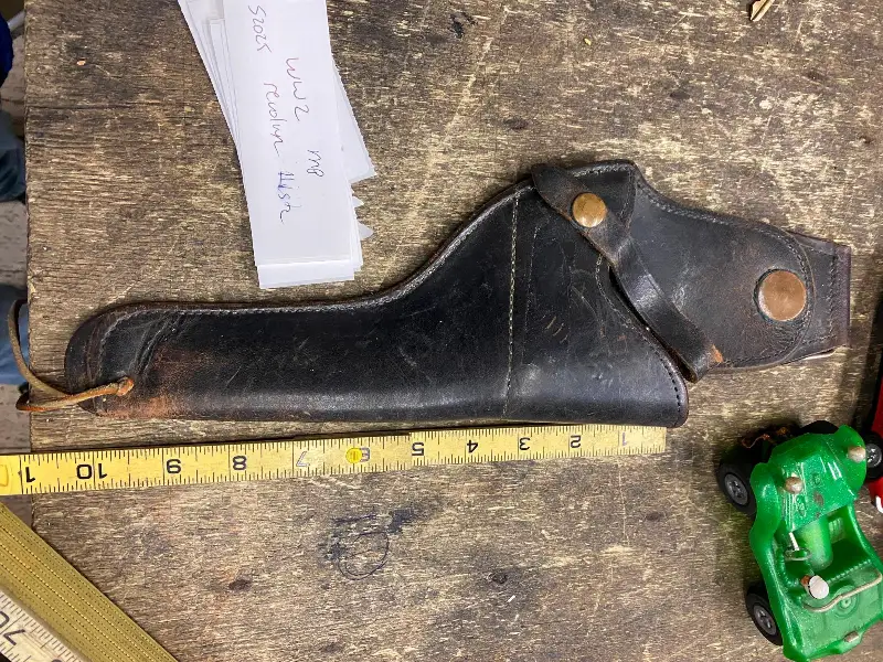 Vtg WW2 Revolver Holster U.S Marines Army MP military police 38 special Leather