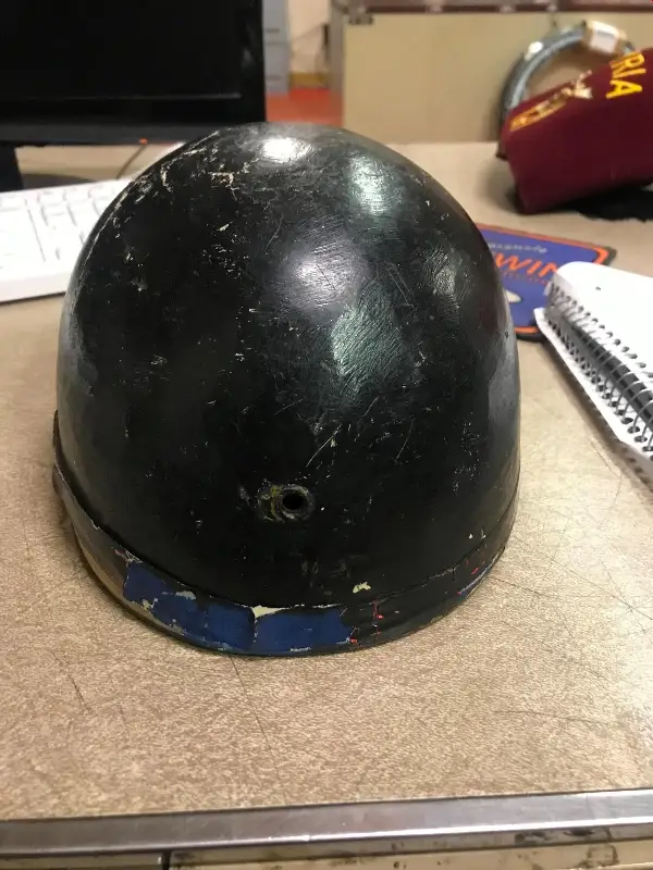 Vtg 1950’s Motorcycle Helmet Romer Helm MA German BMW Vincent Triumph Classic!