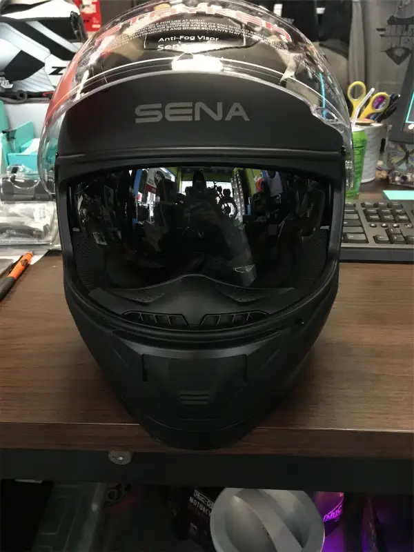 Sena Stryker W/ Mesh Intercom Matte Black HelmetFF Full Face Bluetooth XL