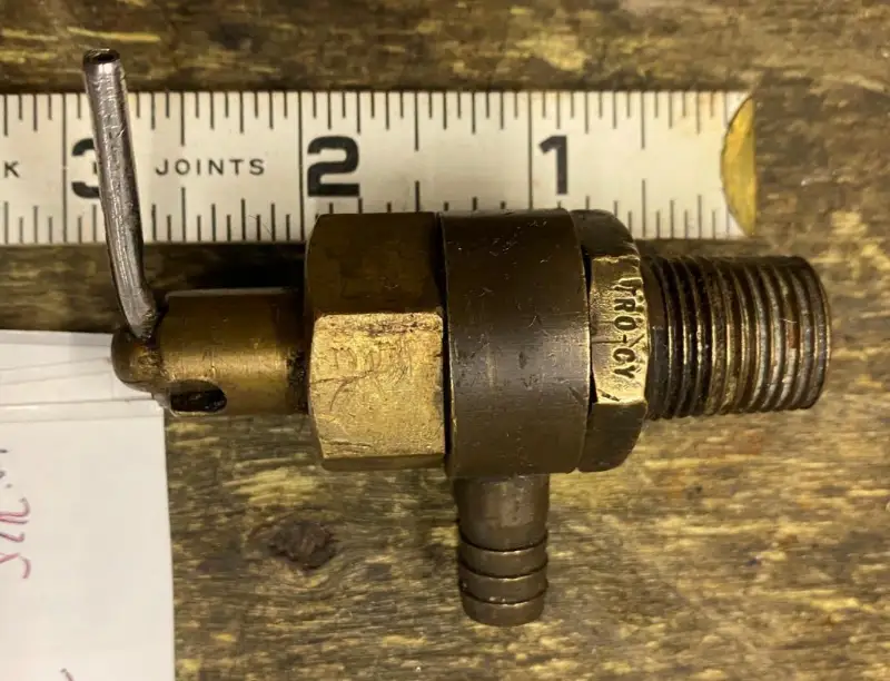 Vtg Trock Cycle Brass Petcock Ironhead Sportster Shovelhead Pre 75 High Flow!