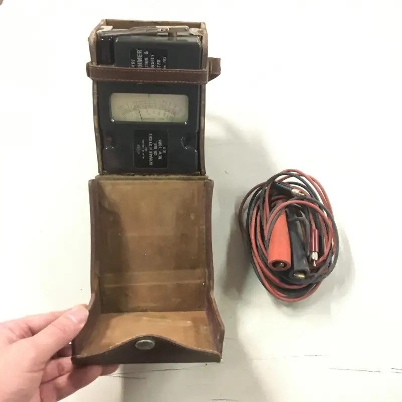 Vtg Record Herman H Sticht New York Dwarf Megohmer Insulation Continuity Tester!