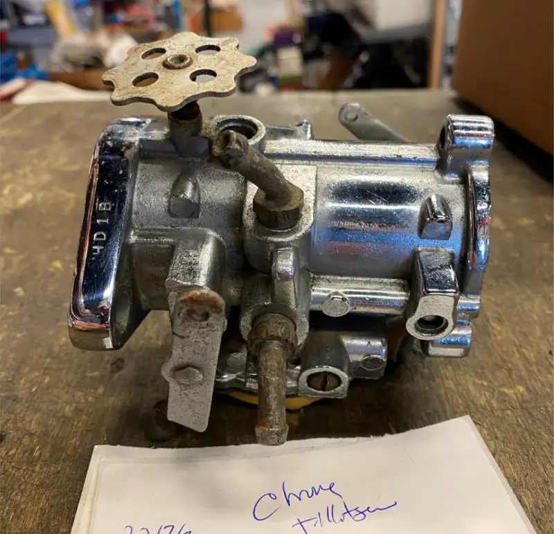 Vtg Tillotson carb Harley FLH Shovelhead Ironhead Sportster OEM Chrome 1966-1971