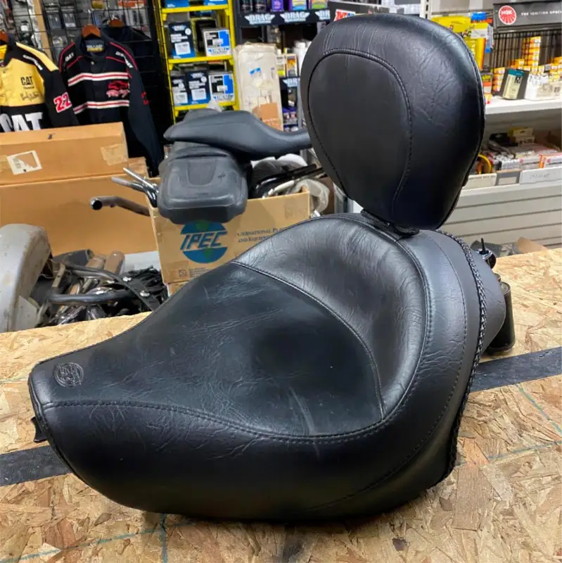 Wide Touring Solo Seat Mustang Harley Sportster 04-22 Drivers Backrest 883 1200