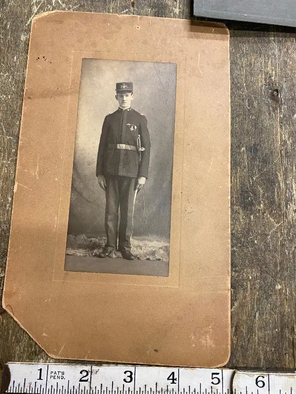 Spanish American Military Photograph Orig Soldier Army Allegheny City Pa Antique