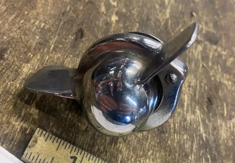 VTG WILCOX CRITTENDEN BATWING “GLASS” STEAMING LIGHT BRASS WING MAST HEAD ACCESS