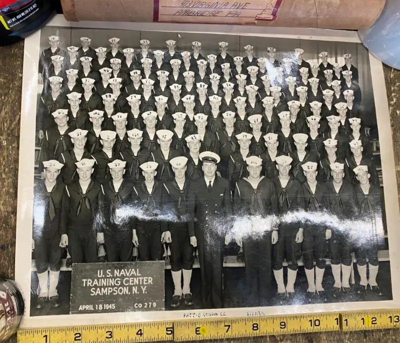 Vtg Picture Co. 279 US Navy Recruits Training Sampson NY “NAMES” ORIG WW2 WW11!