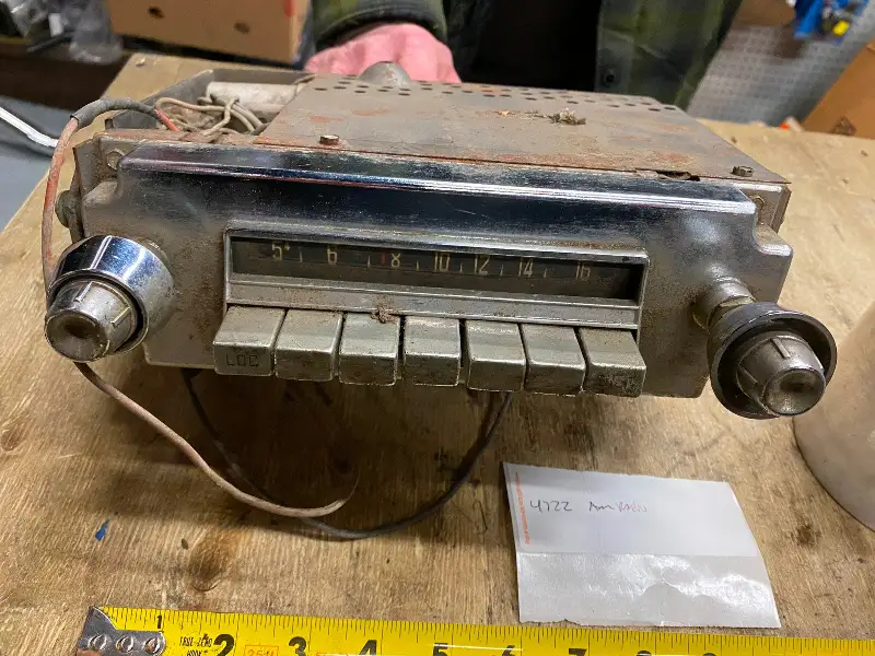 Vtg Radio Tube Type Auto Truck Desoto Am Knobs Hot Rat Rod 1950’s Chevy Ford Mop